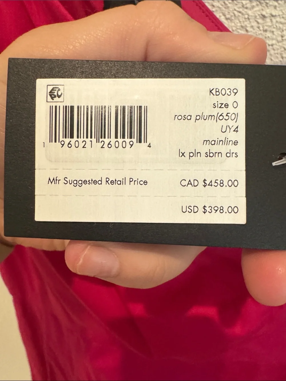 kate spade One-Shoulder Magenta Knot-Shoulder Cocktail Dress